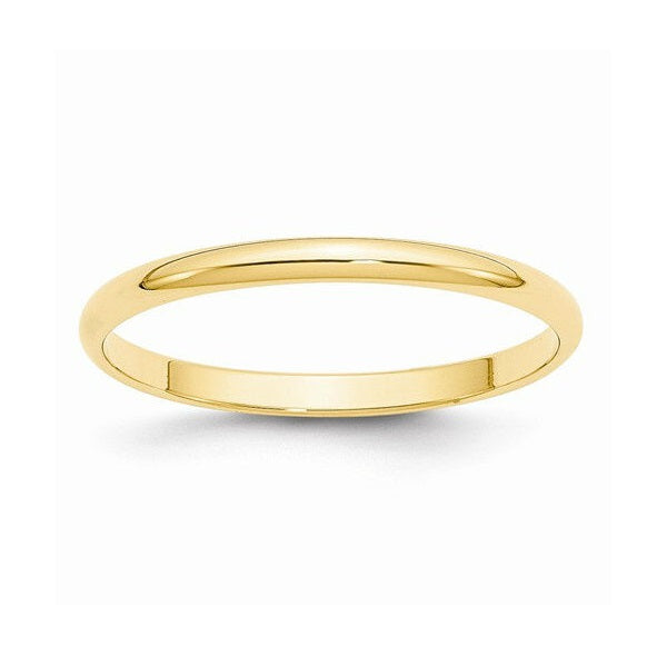 2MM Wedding Ring in 14KT Yellow Gold. Size 8