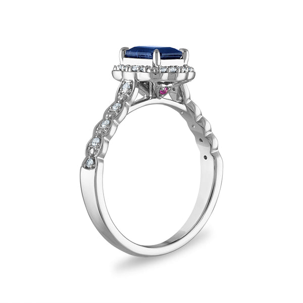 LoveSong Vintage Inspired Sapphire and Diamond Ring