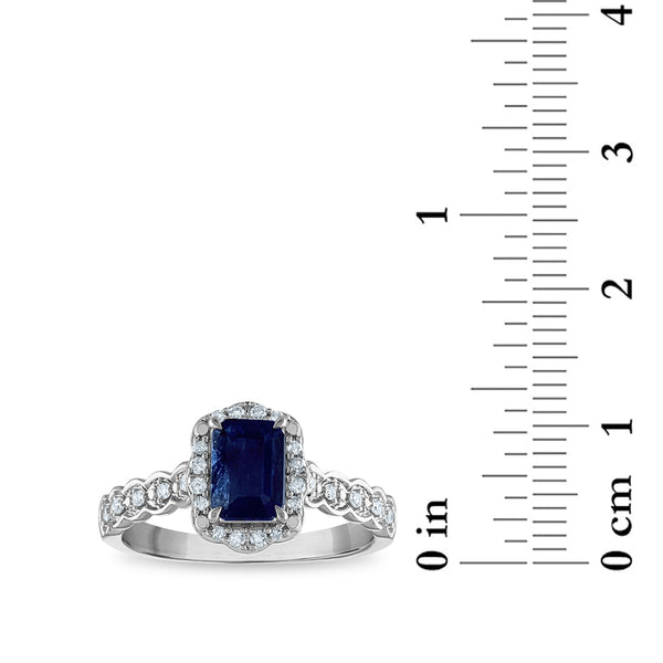 LoveSong Vintage Inspired Sapphire and Diamond Ring