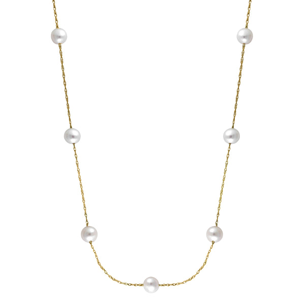 EFFY 6MM Round Fresh Water Pearl Ball 36-inch Beaded Necklace in 14KT Yellow Gold