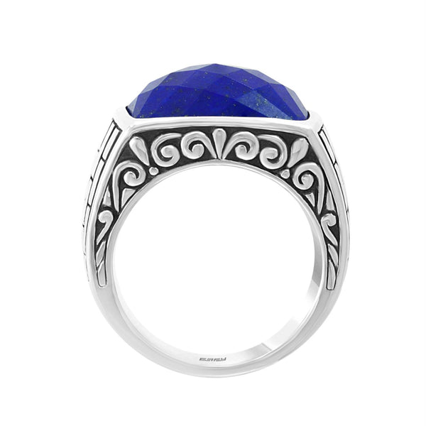 EFFY Lapis Lazuli Ring in Rhodium Plated Sterling Silver