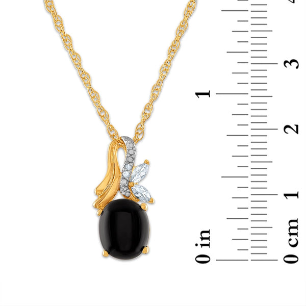 Onyx and White Sapphire Ring Pendant Earrings Set in Gold Plated Sterling Silver