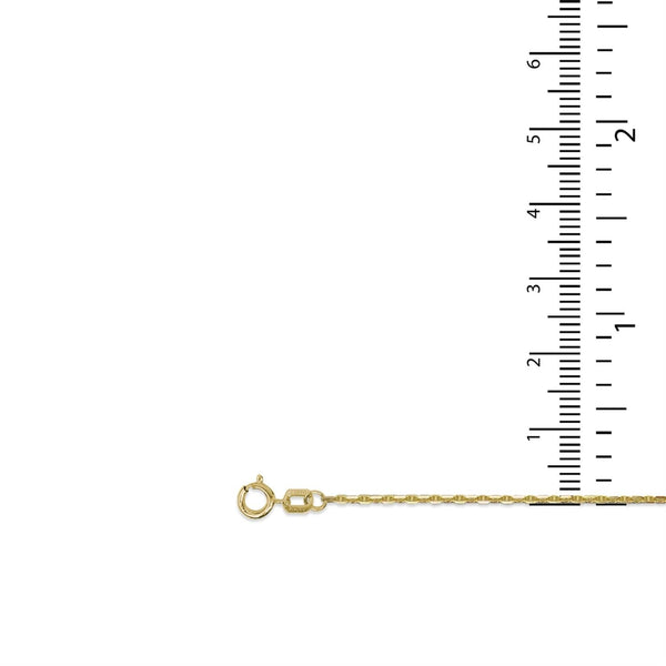 10KT Yellow Gold 10-inch Anchor Link Anklet