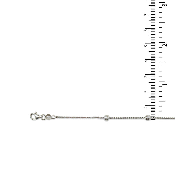 Sterling Silver 10-inch Adjustable Anklet