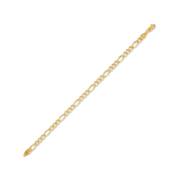 10KT Yellow Gold 8.5-inch 5.35MM Figaro Bracelet