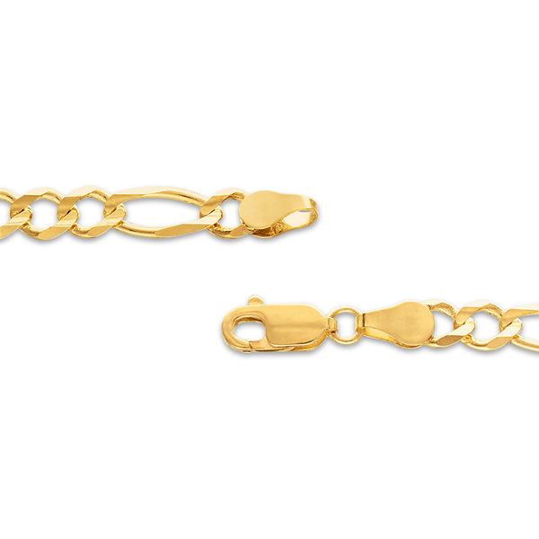 10KT Yellow Gold 8.5-inch 5.35MM Figaro Bracelet