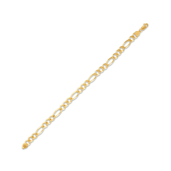 10KT Yellow Gold 8.5-inch 6.65MM Figaro Bracelet