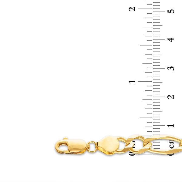 10KT Yellow Gold 8.5-inch 6.65MM Figaro Bracelet