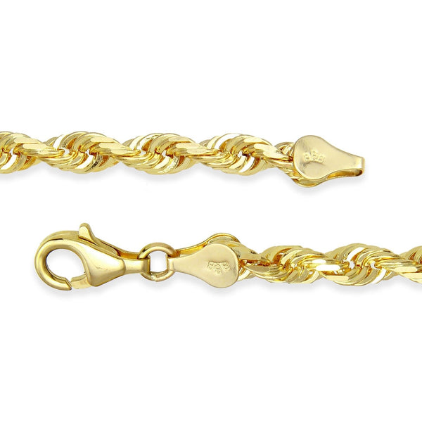 10KT Yellow Gold 8.5-inch 6MM Rope Bracelet