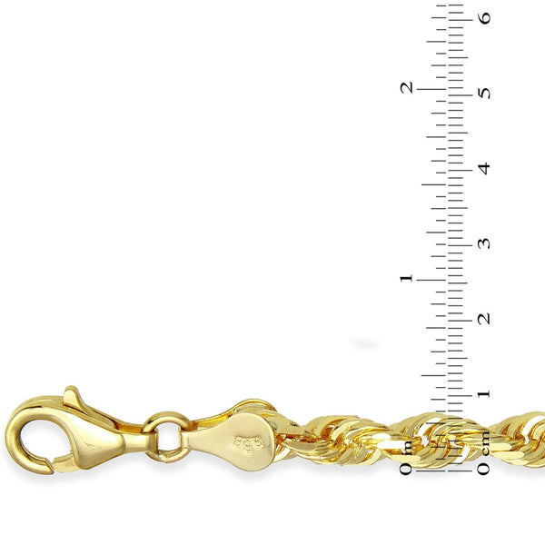 10KT Yellow Gold 8.5-inch 6MM Rope Bracelet