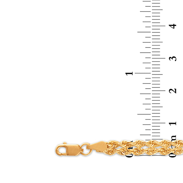 10KT Gold Double Strand Rope Bracelet