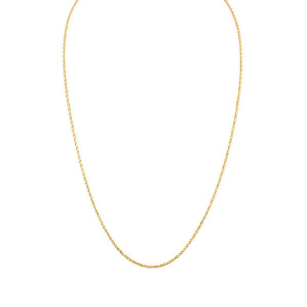 10KT Yellow Gold 20-inch 1.2MM Rope Solid Chain