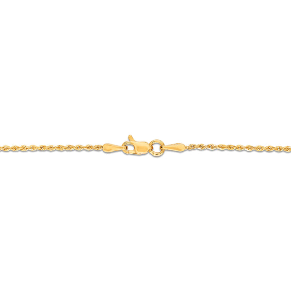 10KT Yellow Gold 20-inch 1.2MM Rope Solid Chain