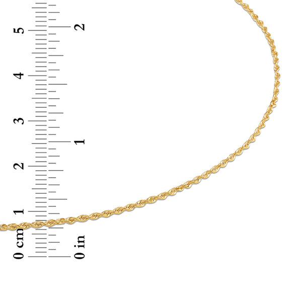 10KT Yellow Gold 20-inch 1.2MM Rope Solid Chain