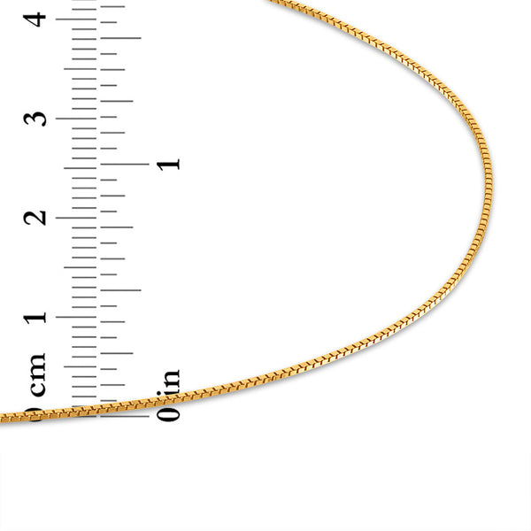 14KT Yellow Gold 18-inch 0.5MM Box Delicate Chain