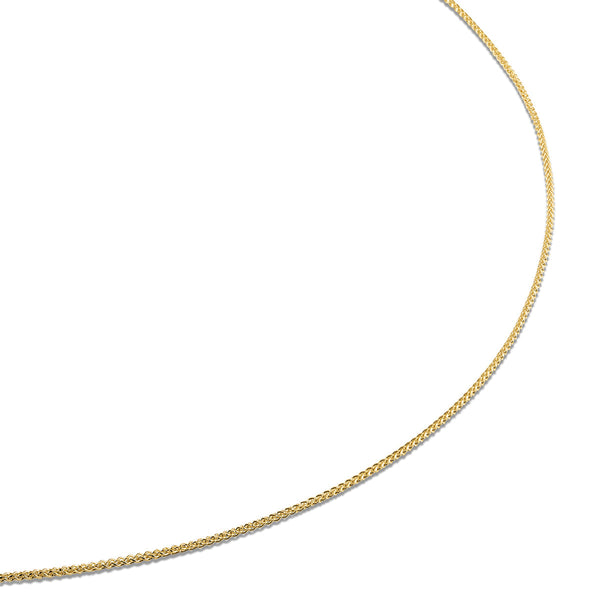 10KT Yellow Gold 24-inch Adjustable Spiga Link Chain