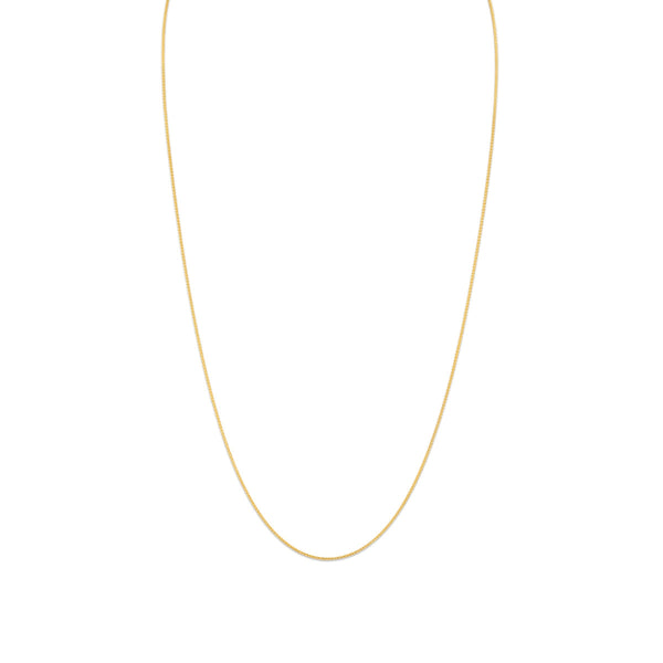 10KT Yellow Gold 24-inch Adjustable Spiga Link Chain