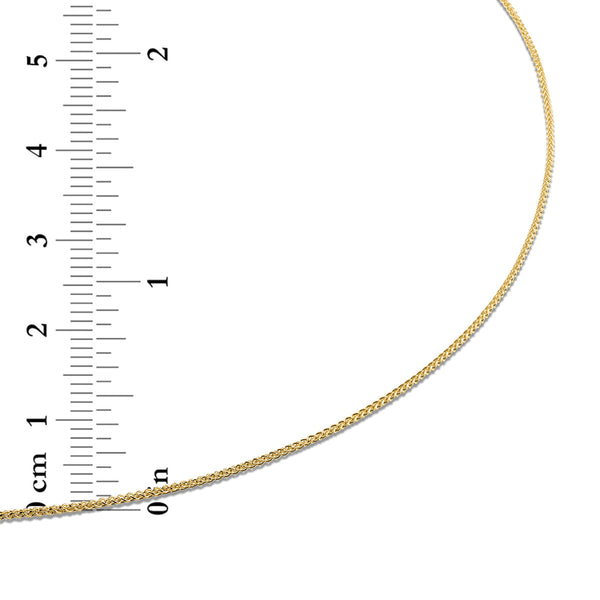 10KT Yellow Gold 24-inch Adjustable Spiga Link Chain