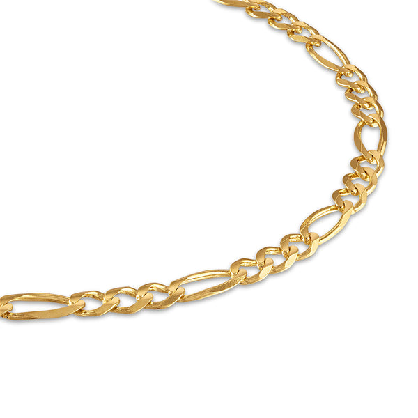 10KT Yellow Gold 24-inch 7.95MM Figaro Lobster Clasp Chain