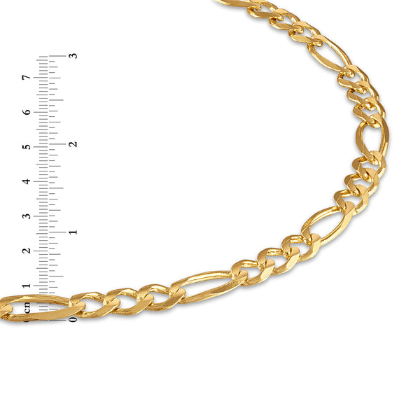 10KT Yellow Gold 24-inch 7.95MM Figaro Lobster Clasp Chain