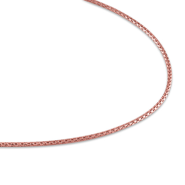 14KT Rose Gold 22-inch 1.05MM Adjustable Popcorn Chain