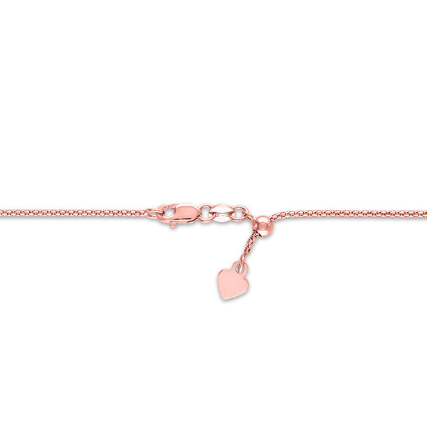 14KT Rose Gold 22-inch 1.05MM Adjustable Popcorn Chain