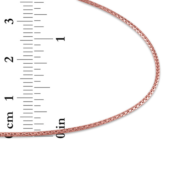 14KT Rose Gold 22-inch 1.05MM Adjustable Popcorn Chain