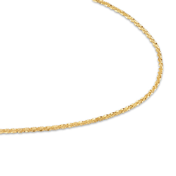 14KT Yellow Gold 22-inch 1.4MM Adjustable Sparkle Chain