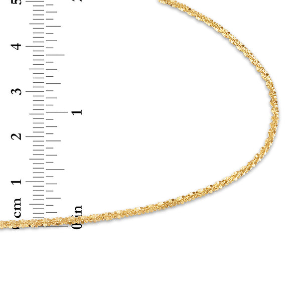 14KT Yellow Gold 22-inch 1.4MM Adjustable Sparkle Chain