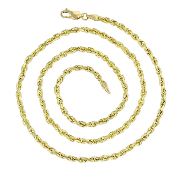 14KT Yellow Gold 24-inch 3.1MM Diamond-cut Chain