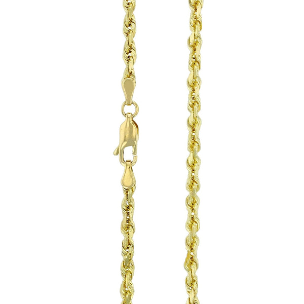 14KT Yellow Gold 24-inch 3.1MM Diamond-cut Chain