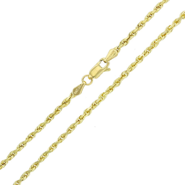 14KT Yellow Gold 24-inch 2.5MM Diamond-cut Chain