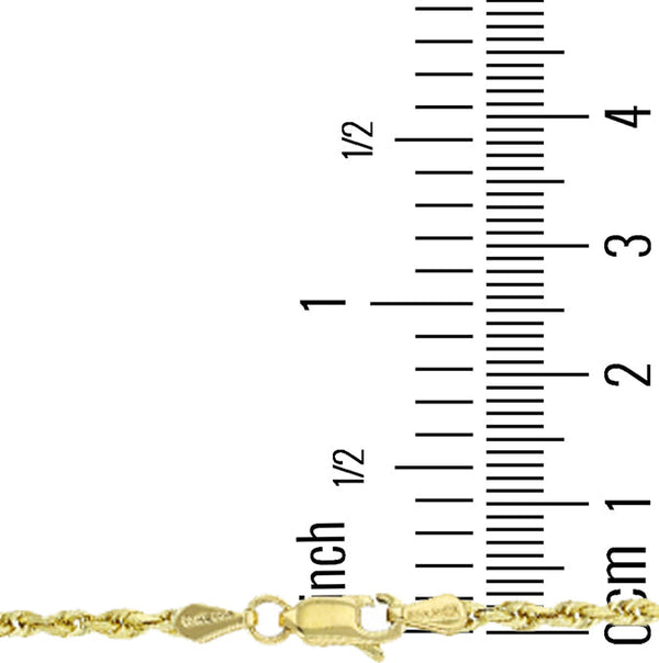 14KT Yellow Gold 24-inch 2.5MM Diamond-cut Chain