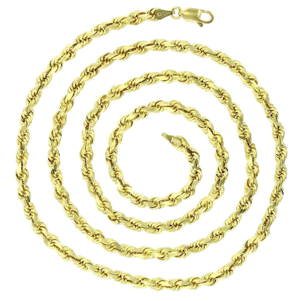 14KT Yellow Gold 26-inch 4MM Diamond-cut Chain