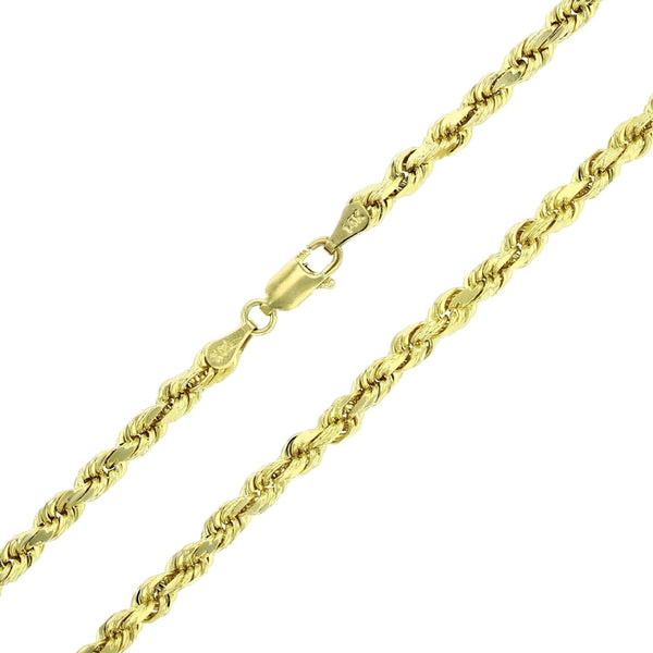 14KT Yellow Gold 26-inch 4MM Diamond-cut Chain