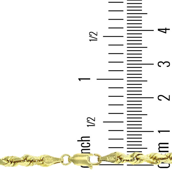 14KT Yellow Gold 26-inch 4MM Diamond-cut Chain