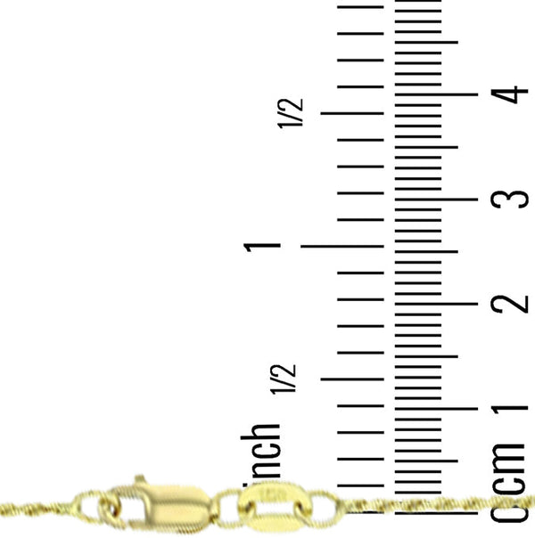 14KT Yellow Gold 16-inch 1.1MM Diamond-cut Chain