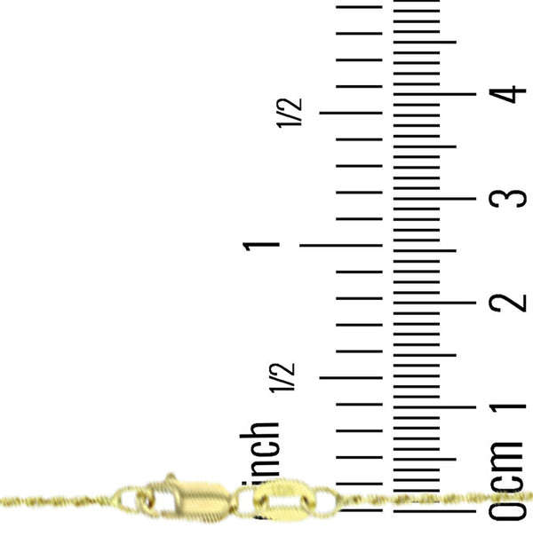 14KT Yellow Gold 18-inch 1.1MM Diamond-cut Chain