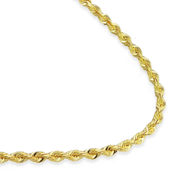 10KT Yellow Gold 22-inch 5.2MM Diamond-cut Chain