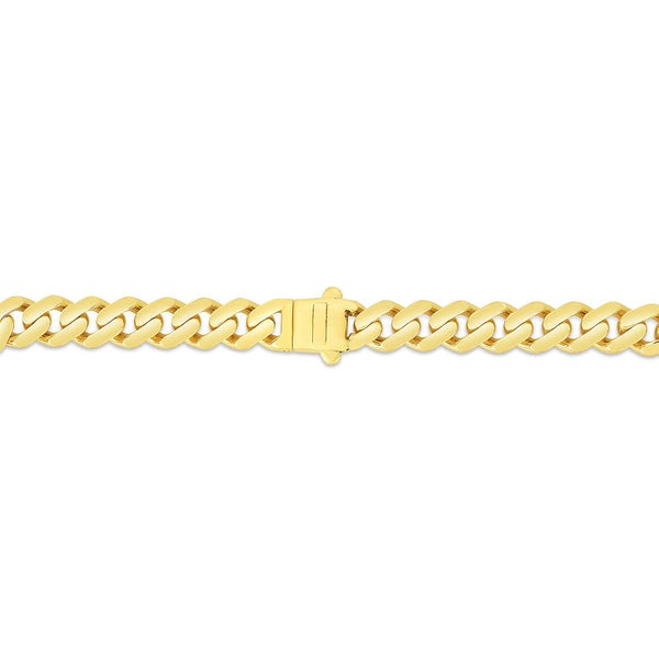 14KT Yellow Gold 22-inch 6.5MM Curb Miami Cuban Link Chain