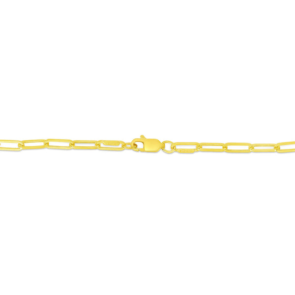 14KT Yellow Gold 18-inch 3.3MM Paperclip Necklace