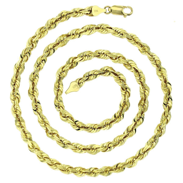 14KT Yellow Gold 24-inch 5.75MM Rope Chain