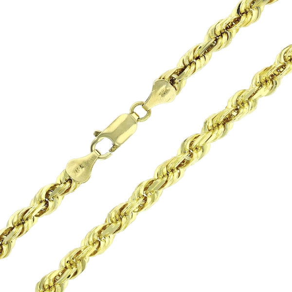 14KT Yellow Gold 24-inch 5.75MM Rope Chain