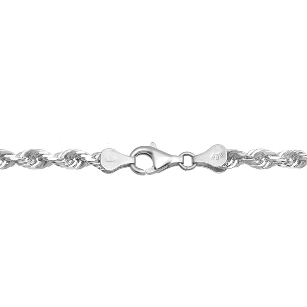 10KT White Gold 22-inch 5.2MM Rope Chain