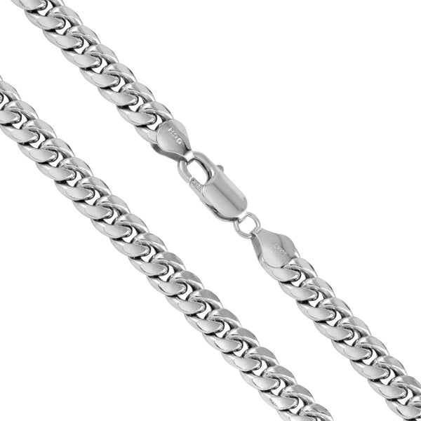 10KT White Gold 24-inch 5.5MM Cuban Link Chain