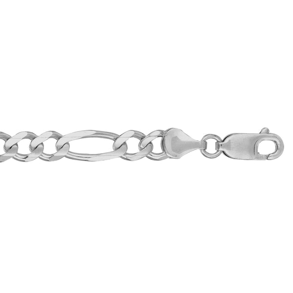 14KT White Gold 20-inch 4.6MM Figaro Chain