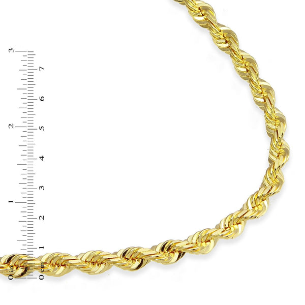 10KT Yellow Gold 26-inch 6MM Rope Chain