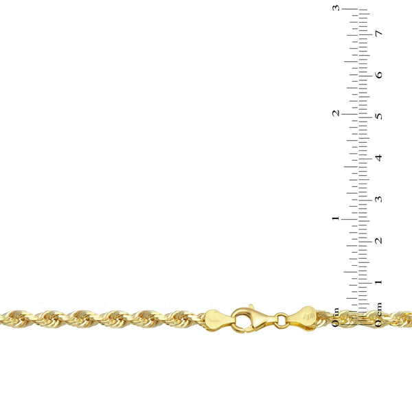 10KT Yellow Gold 26-inch 3.8MM Rope Chain