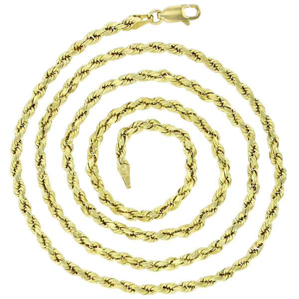 14KT Yellow Gold 18-inch 3MM Rope Chain