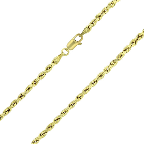 14KT Yellow Gold 18-inch 3MM Rope Chain